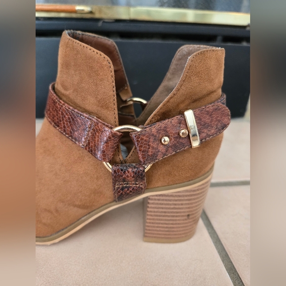 Suede Caramel Booties - Picture 5 of 5